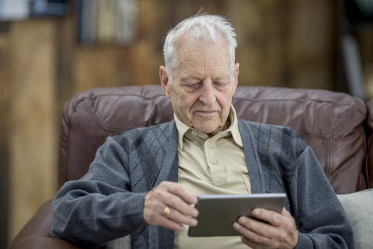 Senior Man Learning About Technology